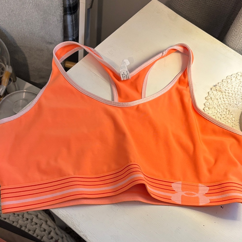 Under Armour Vibrant Orange Sports Bra